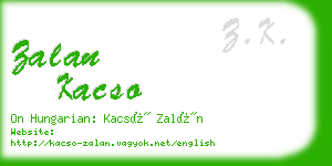 zalan kacso business card